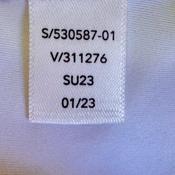 Athleta Ultimate Train Tee Nylon Elastane White Crew Neck Short Sleeve Med Tall - Picture 6 of 6